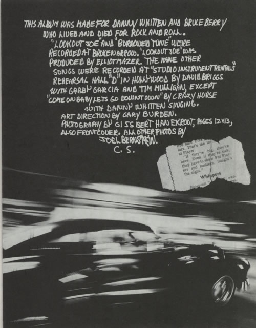 Neil Young Tonight's The Night + Insert UK vinyl LP album (LP